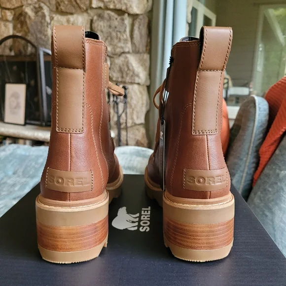 Sorel Joan Now Lace Brown Leather Boots 11 NIB - Picture 6 of 8
